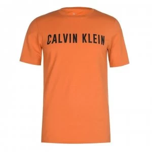 Image of Calvin Klein Performance Short Sleeve Logo T Shirt - OrangeBlack 817