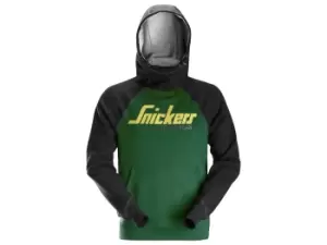 Image of Snickers 28893904005 Logo Hoodie Forest Green/Black M