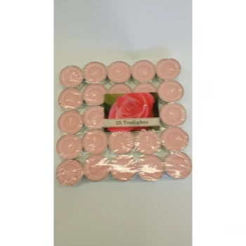 Image of Price's Candles Tealights Pack 25 Rose