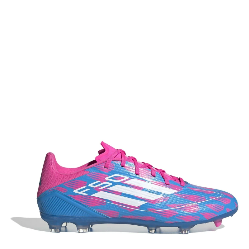 Image of adidas F50 League Adults Firm Ground Football Boots Blue/Pink male 8 (42)