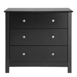 Image of Florence 3 Drawer Chest In Black