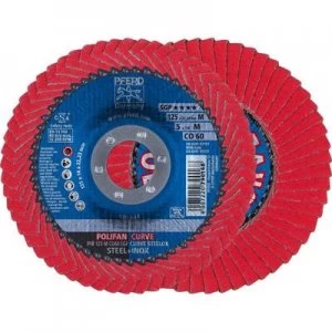 Image of PFERD 67689056 POLIFAN-serrated washer PFR 125-M CO 60 SGP CURVE STEELOX Diameter 125mm 10 pc(s)