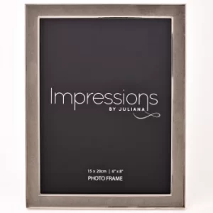 Image of Impressions Grey Velvet Photo Frame 6" x 8"