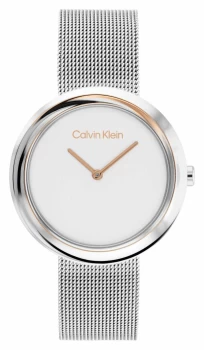 Image of Calvin Klein 25200011 Silver Dial Stainless Steel Mesh Watch