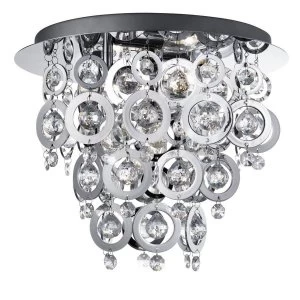 Image of 3 Light Flush Ceiling Light Chrome, E14