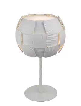 Image of Brigitte 1 Light Table Lamp White Frame