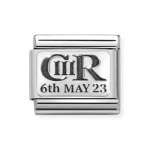 Image of Nomination Classic Silver King Charles III Coronation 2023 Charm