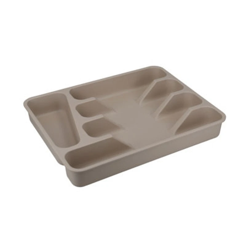 Image of Natural Elements Eco-Friendly Bamboo Fibre Cutlery Tray Grey unisex
