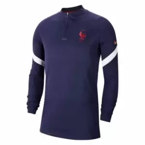 Image of 2020-2021 France Nike Strike Vapor Knit Drill Top (Navy)