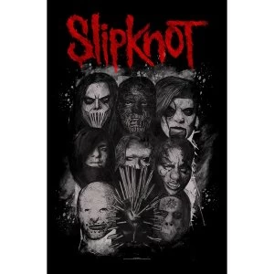 Image of Slipknot - Masks Textile Poster