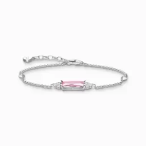 Image of Sterling Silver Pink Stone Bracelet A2018-051-9