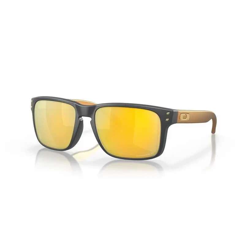 Image of Polarized glass sunglasses Oakley Holbrook 24k Jaune Unisex M