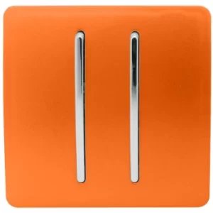 Image of Trendi Switch 2 Gang 2 Way 10Amp Light Switch in Orange