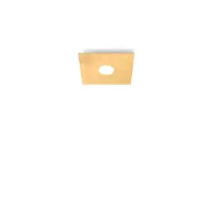 Image of Square Lifestyle Metal Surface Mounted Ceiling Light - Leaf Gold Finish, 1x GX53