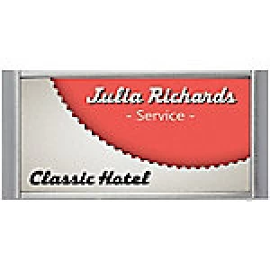 Image of Durable Classic Name Badge Magnetic Landscape 65 x 30mm 854023 10 Pieces