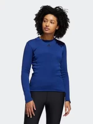 Image of adidas Cold.rdy Long-sleeve Top Training Long-sleeve Top, Blue, Size S, Women