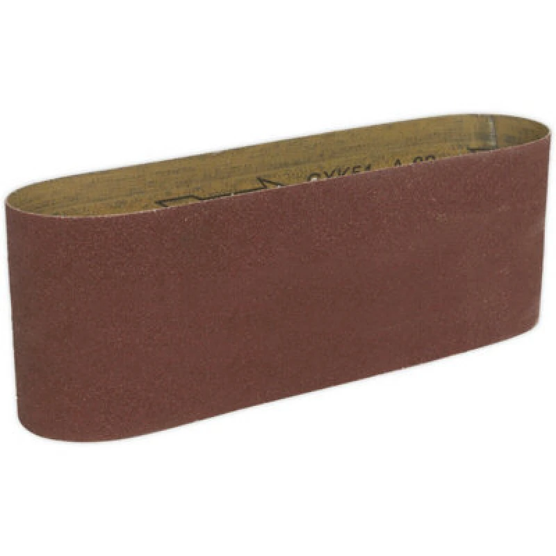 Image of Loops PREMIUM 100mm x 610mm Sanding Belt - 80 Grit Aluminium Oxide Cloth Backed Loop Multi