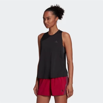 Image of adidas Run Icons Running Tank Top Womens - Black / Black