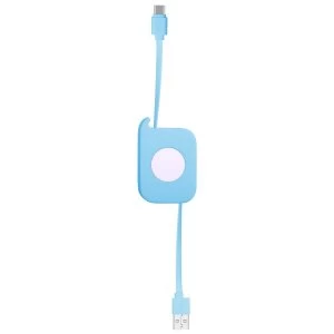 Image of Momax Easy Link Type-C Retractable Cable (0.8m) DTR1B - Blue