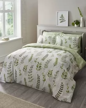 Image of Cotton Traders Hadleigh Duvet Set in Green