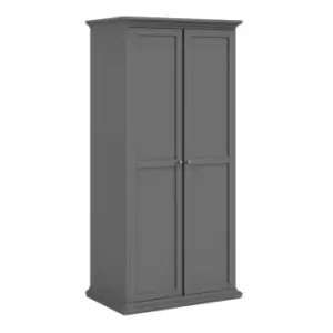 Image of Paris Wardrobe With 2 Doors In Matt Grey