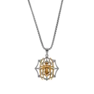 Image of Disney Marvel Spiderman Gents Silver & Gold coloured Stainless Steel Pendant C600768L-M