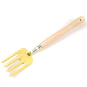 Image of Long Wooden Handle Hand Fork