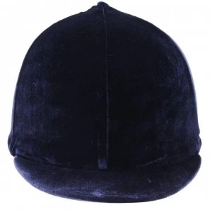Image of Shires Velour Skull Cap Cover - Navy