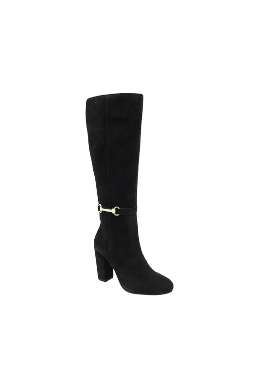 Image of Ravel Womens Black Suede 'Christon' Knee-High Boots Size: 4 Black Female 4