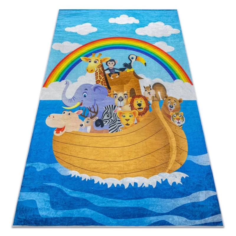 Image of RugsX Bambino Rug in Blue Size: 160cm x 220cm Blue Unisex 160cm x 220 cm