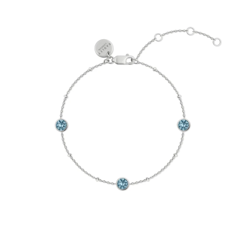 Image of Radley Sterling Silver Blue Stone Set Bracelet