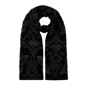 Image of Biba BIBA Velvet Devore Scarf - Black