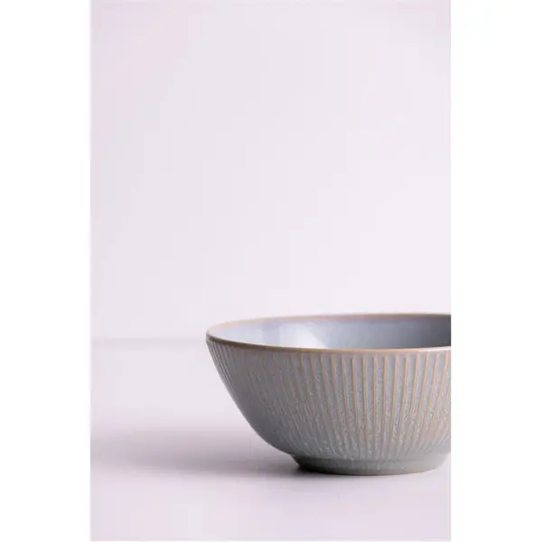 Image of Mason Cash Reactive Linear Grey Bowls x4 Bowls 16cm Grey 80368302002