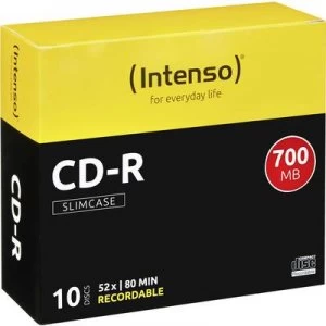 Image of Intenso 1001622 Blank CD-R 80 700 MB 10 pc(s) Slim case
