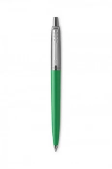 Image of Parker Medium Ballpoint Jotter Green Barrel Blue Ink Pen