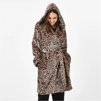 Image of Biba BIBA Leopard Print Short Robe - leopard cont