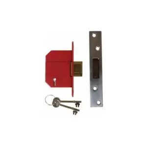 Image of StrongBOLT 2100S BS 5 Lever Mortice Deadlock 81mm 3" Satin Chrome Visi - Union