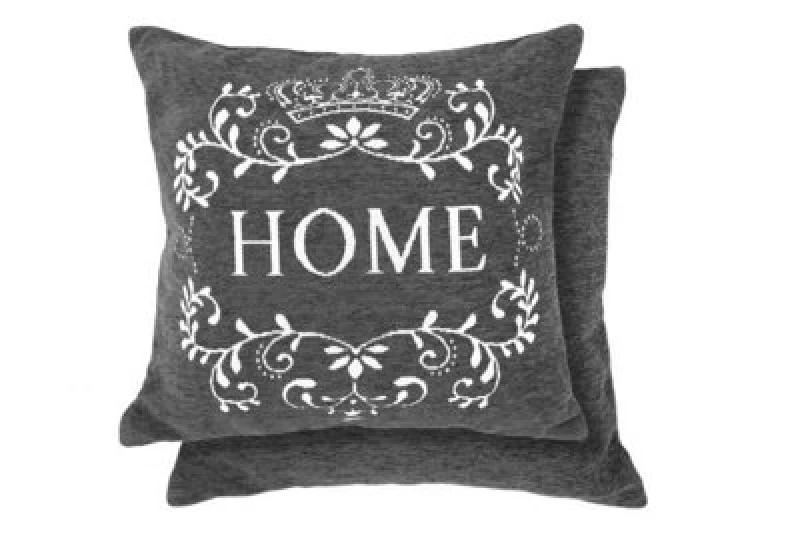 Image of Simply Home Cushion Cover In Charcoal