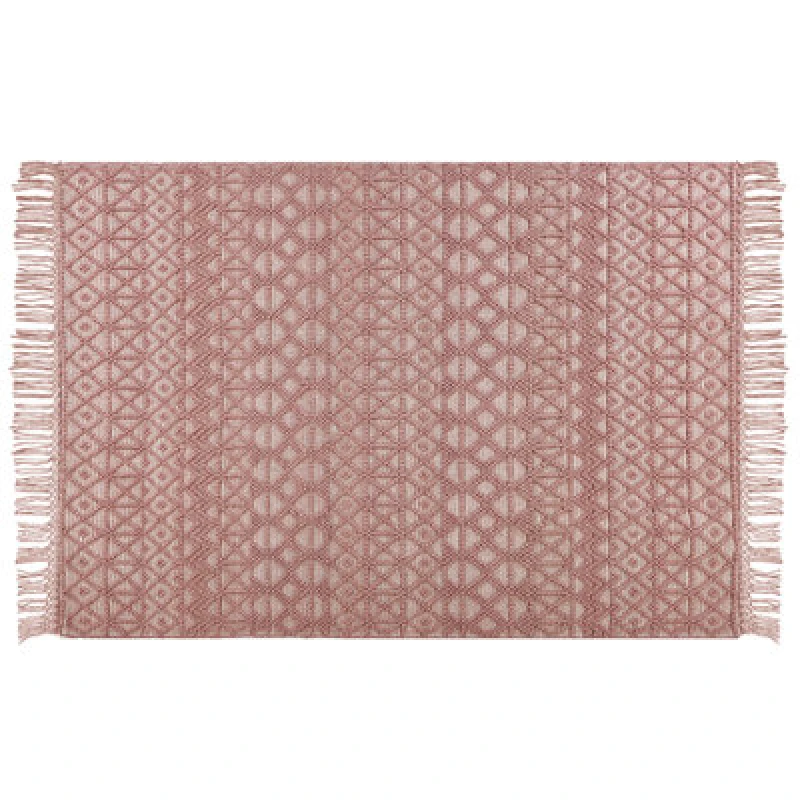 Image of Beliani Rug Alucra Pink 160 X 230 Cm Wool