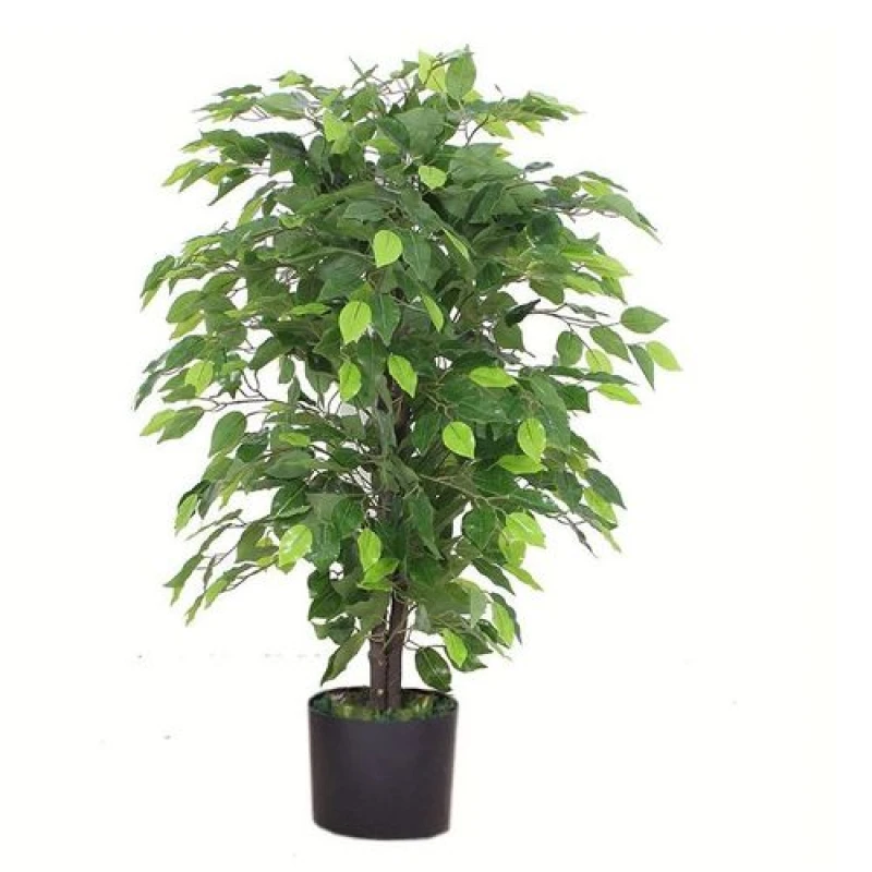 Image of Leaf Design 90cm Artificial Ficus Tree / Plant - Large Bushy Shape