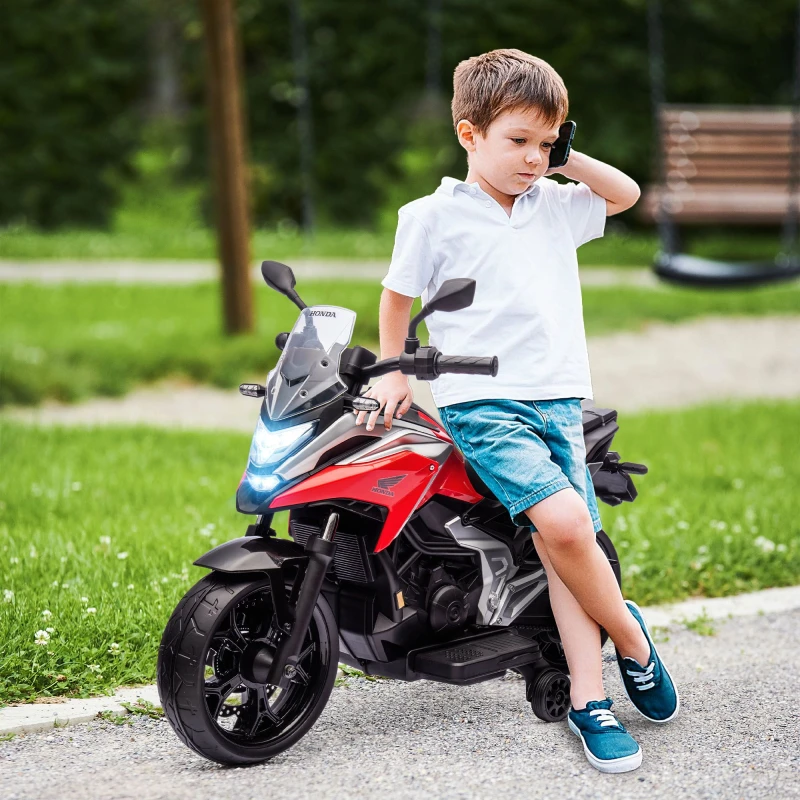 Image of Aiyaplay Honda Licensed 12V Kids Electric Motorbike - Red, Red 370-319V70RD
