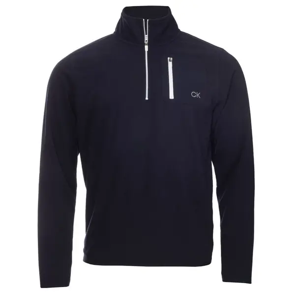 Image of Calvin Klein PLANET FLEECE HALF ZIP NAVY - S