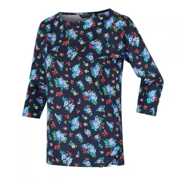 Image of Regatta Polina three quarter Sleeve T-Shirt - Navy Floral