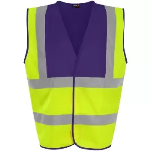 Image of PRO RTX High Visibility Unisex Waistcoat (3XL) (Yellow/Purple)