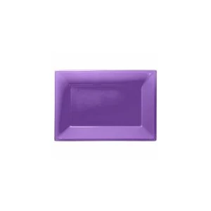 Image of 3 Serving Platters Plastic (Purple)