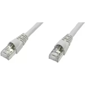 Image of Telegaertner L00006A0033 RJ45 Network cable, patch cable CAT 6A S/FTP 15m Grey Flame-retardant, incl. detent, Flame-retardant, Halogen-free, UL-approv