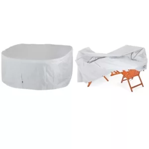 Image of Garden Dining Set Cover Vanamo Grey 420D Oxford 242x162x100cm