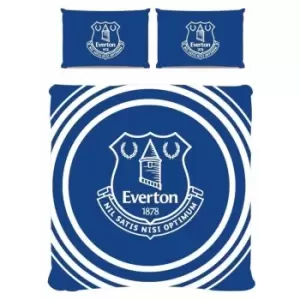 Image of Everton FC Pulse Duvet Cover Set (Double) (White/Royal Blue)