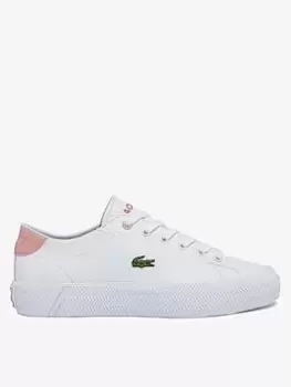 Image of Lacoste Gripshot 0121 1 Lace Up Trainer, White/Black, Size 12 Younger