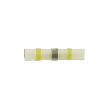 Image of Wiring ors - Yellow - Heat Shrink Butt Solder Type - 2:6mm - Pack Of 50 - 30697 - Connect